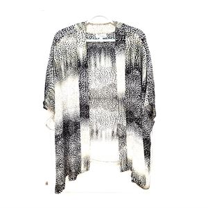 ``T25836 Allison Brittney Cardigan Black White and Beige